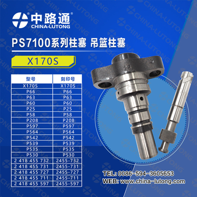 High quality X170S PS7100 Type Plunger plunger and barrel in fuel injection pump