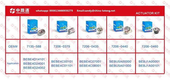 new solenoid valve actuator 7206-0435 common rail injector parts control valve 7206-0435 for Delphi V-olvo in stock