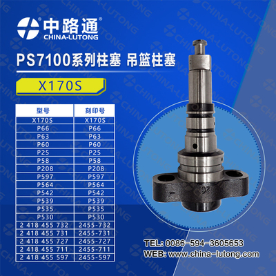 High quality X170S PS7100 Type Plunger plunger and barrel in fuel injection pump